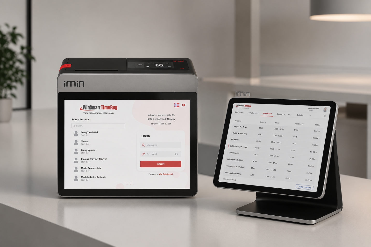 Administrer ansattes arbeidstid